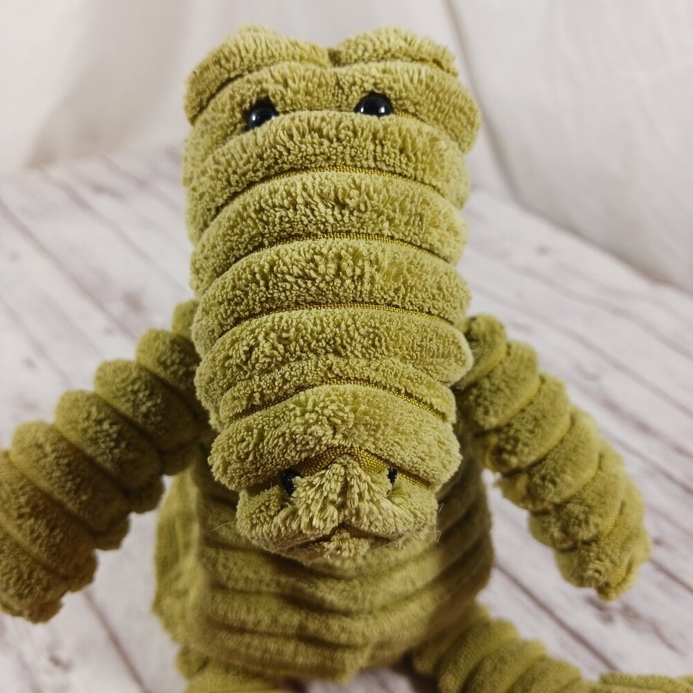 JellyCat Cordy Roy Alligator Green Ribbed Corduroy Plush Stuffed Animal 7.5" - Picture 11 of 12